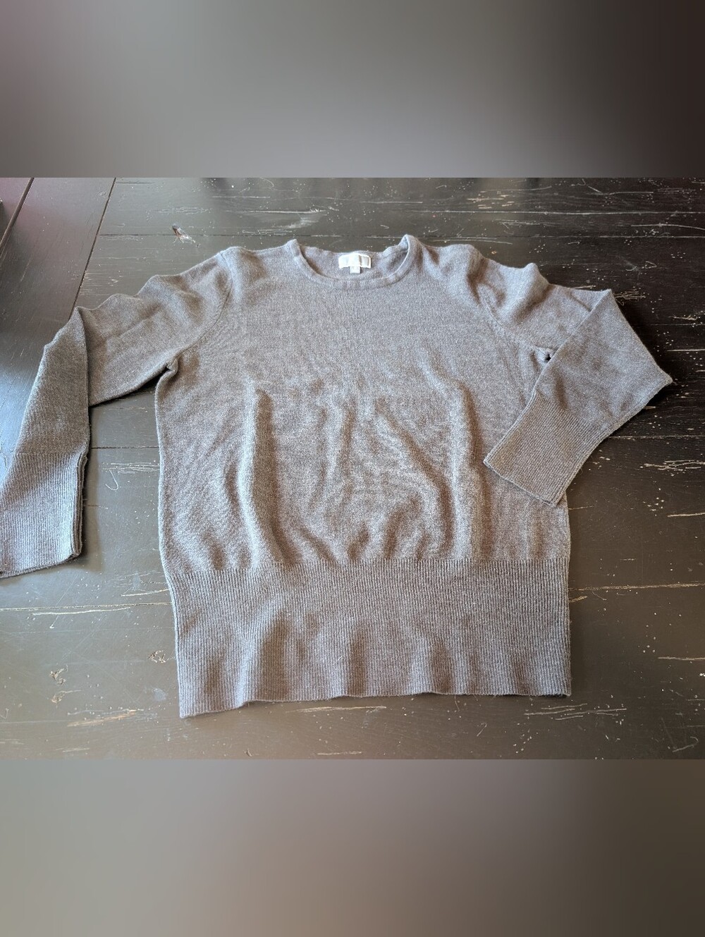 JM Collection Medium Brown Crewneck Pullover Sweater Classic Minimalist Office